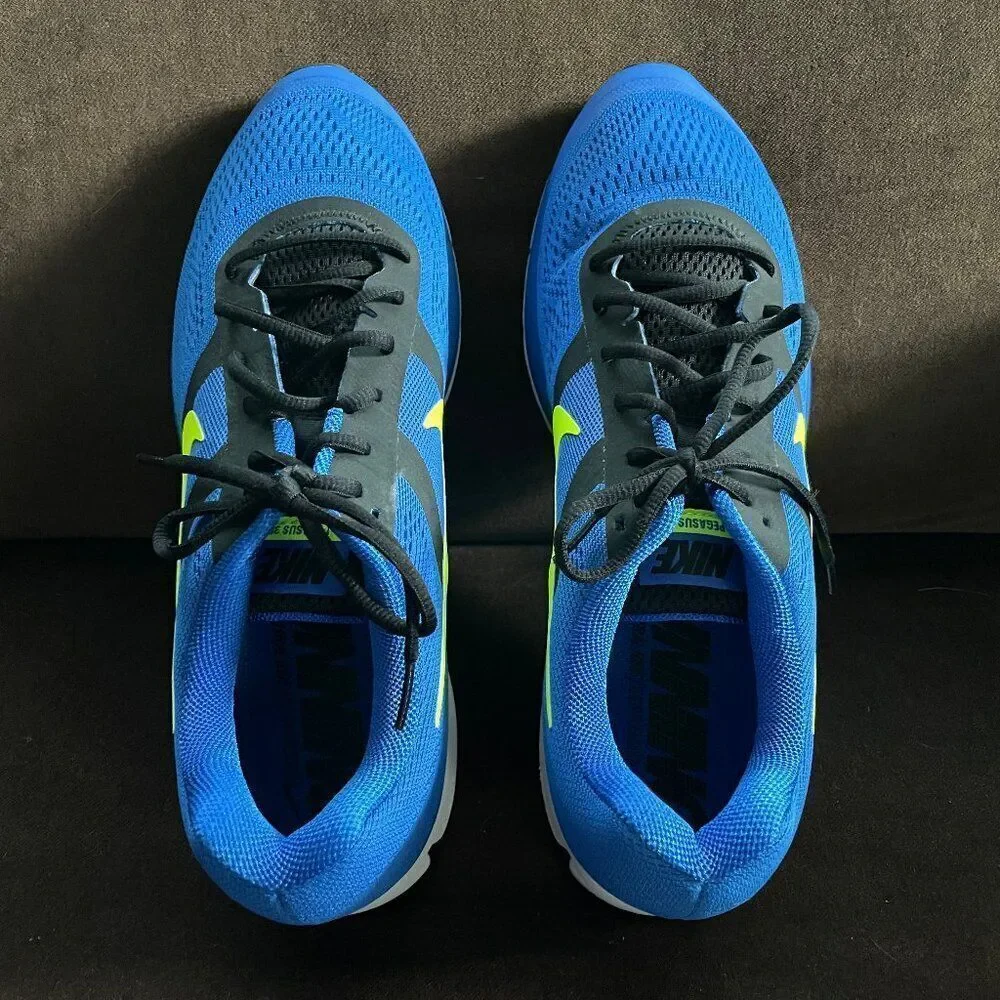 NEW Nike Air Pegasus 30 Running Trainers 2013 Blue Black Volt 599205-405 13 US